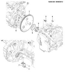 4-CYLINDER ENGINE Chevrolet Cobalt 2013-2017 JX69 ENGINE TO TRANSMISSION MOUNTING (MH9)