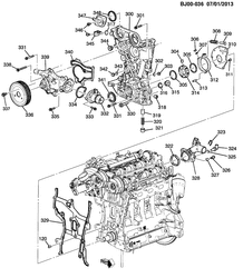 4-CYLINDER ENGINE Chevrolet Spin (Indonesia) 2014-2015 JK,JP75 ENGINE ASM-1.2L L4 PART 3 (LDC)