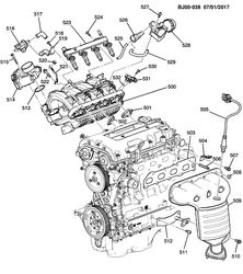 MOTOR 4 CILINDROS Chevrolet Spin (Indonesia) 2014-2015 JK,JP75 ENGINE ASM-1.2L L4 PART 5 (LDC)