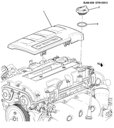 4-CYLINDER ENGINE Chevrolet Spin (Indonesia) 2014-2015 JK,JP75 INTAKE MANIFOLD SHIELD/COVERS (LDC)