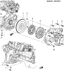 MOTEUR 4 CYLINDRES Chevrolet Spin (Indonesia) 2014-2015 JK,JP75 ENGINE TO TRANSMISSION MOUNTING (LDC)