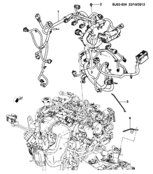 FIAÇÃO CHASSI-LÂMPADAS Chevrolet Spin 2013-2017 JP75 WIRING HARNESS/ENGINE (LDV/1.3