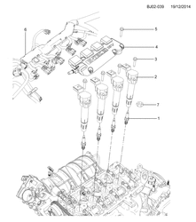 CHASSIS WIRING-LAMPS Chevrolet Spin (Indonesia) 2014-2015 JK,JP75 SPARK PLUG WIRING