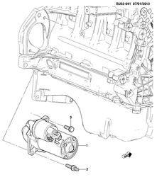 ЭЛЕКТРОПРОВОДКА ШАССИ - ЛАМПЫ Chevrolet Spin (Indonesia) 2014-2015 JK,JP75 STARTER MOTOR MOUNTING (LDC/1.2-3)