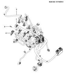 FUEL-EXHAUST-CARBURETION Chevrolet Spin 2013-2017 JP75 FUEL INJECTOR RAIL