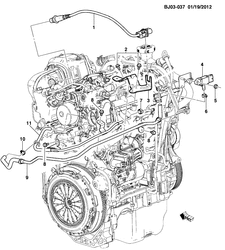 FUEL-EXHAUST-CARBURETION Chevrolet Spin 2013-2017 JP75 EXHAUST SYSTEM PRESSURE SENSOR (LDV/1.3 )
