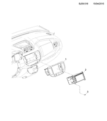 FIXAÇÃO CARROCERIA-AR-CONDICIONADO-PAINEL DE INSTRUMENTOS Chevrolet Spin (Indonesia) 2014-2015 JK,JP75 RADIO MOUNTING (LHD)