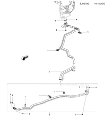 MONTAJE CARROCERÍA-AIRE ACONDICIONADO-CUADRO INSTRUMENTOS Chevrolet Spin (Indonesia) 2014-2015 JK,JP75 A/C SYSTEM/REAR (LINE