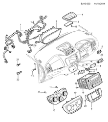 PARE-BRISE - ESSUI-GLACE - RÉTROVISEURS - TABLEAU DE BOR - CONSOLE - PORTES Chevrolet Spin (Indonesia) 2014-2015 JK,JP75 INSTRUMENT PANEL PART 2/ELECTRICAL(RHD)