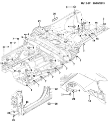 BODY MOLDINGS-SHEET METAL-REAR COMPARTMENT HARDWARE-ROOF HARDWARE Chevrolet Spin (Indonesia) 2014-2015 JK,JP75 PLUG/BODY