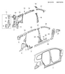 BODY MOLDINGS-SHEET METAL-REAR COMPARTMENT HARDWARE-ROOF HARDWARE Chevrolet Spin (Indonesia) 2014-2015 JK,JP75 BODY PANELS