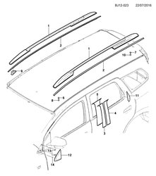 BODY MOLDINGS-SHEET METAL-REAR COMPARTMENT HARDWARE-ROOF HARDWARE Chevrolet Spin (Indonesia) 2014-2015 JK,JP75 MOLDINGS/BODY