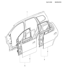 BODY MOLDINGS-SHEET METAL-REAR COMPARTMENT HARDWARE-ROOF HARDWARE Chevrolet Spin 2013-2017 JP75 SHEET METAL/BODY SIDE & DOORS