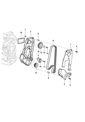 4-CYLINDER ENGINE Chevrolet Corsa 2011-2017 S19 TIMING BELT & COVER