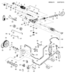 SUSPENSION AVANT-VOLANT Chevrolet Prisma 2007-2010 R STEERING HYDRAULIC SYSTEM- COMPONENTS(N40,C60)