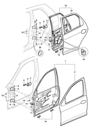 PARE-BRISE - ESSUI-GLACE - RÉTROVISEURS - TABLEAU DE BOR - CONSOLE - PORTES Chevrolet Prisma 2007-2012 R08-48-69 DOOR HARDWARE/FRONT & REAR