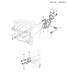 COOLING SYSTEM-GRILLE-OIL SYSTEM Chevrolet Corsa 1995-2009 S ENGINE COOLANT PUMP & RELATED PARTS
