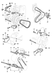 ЭЛЕКТРОПРОВОДКА ШАССИ - ЛАМПЫ Chevrolet Corsa 1994-2010 S GENERATOR MOUNTING WITHOUT A/C