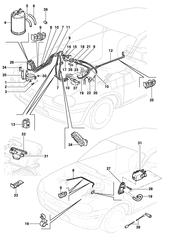 FUEL-EXHAUST-CARBURETION Chevrolet Corsa 1994-2014 S VAPOR CANISTER LINES