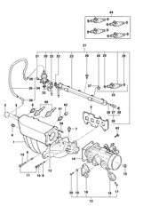 FUEL-EXHAUST-CARBURETION Chevrolet Corsa 1997-2008 S INTAKE MANIFOLD MPFI ENGINE - 1ST AND 2ND GENERATION