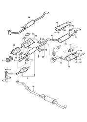 FUEL-EXHAUST-CARBURETION Chevrolet Corsa 1994-2010 S EXHAUST SYSTEM 8V ENGINE