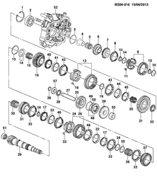 TRANSMISSION-BRAKES Chevrolet Corsa 2011-2013 S08-19-35-68 5-SPEED MANUAL TRANSMISSION- COMPONENTS