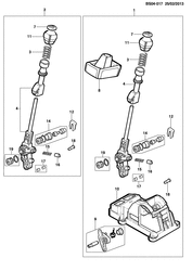 5-СКОРОСТНАЯ МЕХАНИЧЕСКАЯ КОРОБКА ПЕРЕДАЧ Chevrolet Corsa 2013-2013 S19 MANUAL TRANSMISSION SHIFT LEVER (CABLES)