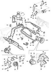 FRONT SUSPENSION-STEERING Chevrolet Corsa 1994-2010 S STEERING HYDRAULIC SYSTEM RESERVOIR & HOSES
