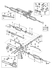 SUSPENSION AVANT-VOLANT Chevrolet Corsa 1994-2010 S STEERING HYDRAULIC SYSTEM MACHANISM & COMPONENTS