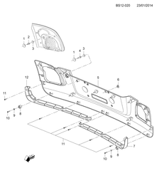 BODY MOLDINGS-SHEET METAL-REAR COMPARTMENT HARDWARE-ROOF HARDWARE Chevrolet Corsa 2010-2010 S19 MOLDINGS/BODY