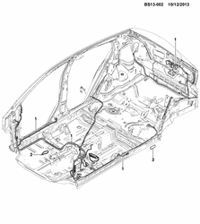 BODY WIRING-ROOF TRIM Chevrolet Corsa 2011-2017 S19 WIRING HARNESS/BODY REAR