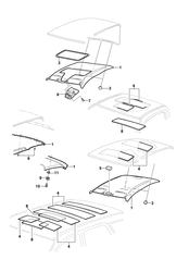 INTERIOR TRIM-FRONT SEAT TRIM-SEAT BELTS Chevrolet Corsa 1994-2014 S ROOF HEADLINER