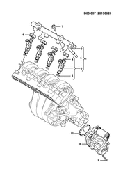 ТОПЛИВО-ВЫХЛОП-КАРБЮРАЦИЯ Chevrolet N300 2014-2017 CC16 FUEL INJECTION SYSTEM (B12MCE)(LD6)
