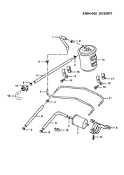 FUEL-EXHAUST-CARBURETION Chevrolet N200 2008-2012 BC,BF16 FUEL SUPPLY SYSTEM
