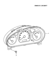 BODY MOUNTING-AIR CONDITIONING-INSTRUMENT CLUSTER Chevrolet N200 2008-2012 BC,BF16 CLUSTER ASM/INSTRUMENT PANEL