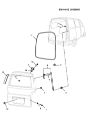 BODY MOLDINGS-SHEET METAL-REAR COMPARTMENT HARDWARE-ROOF HARDWARE Chevrolet N200 2008-2012 BC,BF16 LIFTGATE HARDWARE