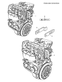 4-ЦИЛИНДРОВЫЙ ДВИГАТЕЛЬ Chevrolet Corsa Plus 2005-2008 SJ ENGINE ASM-1.6L L4 PART 1 & SHORT ENG ASM