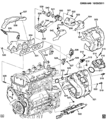 6-CYLINDER ENGINE Chevrolet Orlando - LAAM 2013-2013 PU75 ENGINE ASM-2.4L L4 PART 5 MANIFOLDS & FUEL RELATED PARTS (LEA/2.4T)