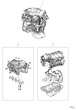 6-ЦИЛИНДРОВЫЙ ДВИГАТЕЛЬ Chevrolet Caprice/Lumina LHD 2010-2011 E19-69 ENGINE ASM-V6 (LY7,LLT)