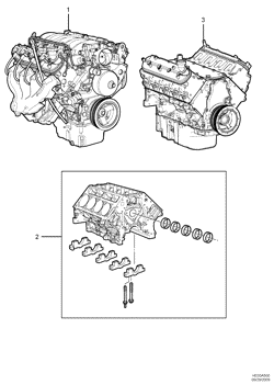 8-CYLINDER ENGINE Chevrolet Caprice/Lumina LHD 2007-2009 E ENGINE ASM-V8 (L98,LS2,LS3,L76)