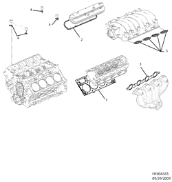 MOTOR 8 CILINDROS Chevrolet Lumina RHD 2010-2013 E CYLINDER HEAD & RELATED PARTS-V8 GASKETS(L76,L77,L98)