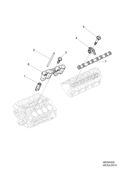 6-CYLINDER ENGINE Chevrolet Lumina RHD 2010-2013 E69-80 ENGINE ASM-V8 ROCKER ARMS AND RETAINERS(L76,L77,L98)