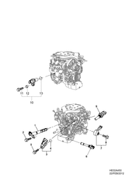 ELÉCTRICO Chevrolet Caprice/Lumina LHD 2010-2011 E ENGINE ELECTRICAL SENSORS (V6)
