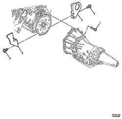 TRANSMISSION - FREINS Chevrolet Caprice/Lumina LHD 2007-2009 E TRANSMISSION TO ENGINE MOUNTING (V8)(M32)