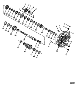 TRANSMISSÃO MANUAL 6 MARCHAS Chevrolet Caprice/Lumina LHD 2007-2009 E69 6-SPEED MANUAL TRANSMISSION (M10) GEARS AND SHAFTS (T56)