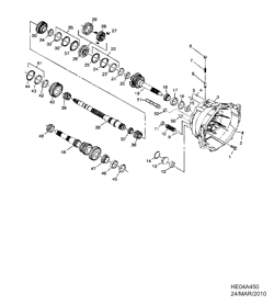 СТОЯНОЧНЫЙ ТОРМОЗ Chevrolet Lumina RHD 2010-2013 E 6-SPEED MANUAL TRANSMISSION GEARS AND SHAFTS(M10,MER)(TR6060)