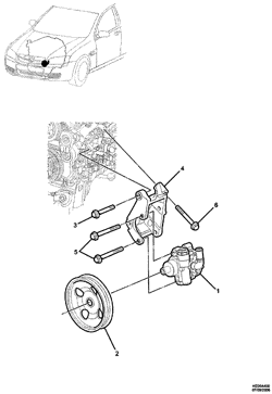 ПЕРЕДН. ПОДВЕКА, УПРАВЛ. Chevrolet Caprice/Lumina LHD 2007-2009 E STEERING PUMP MOUNTING BRACKET,BOLTS & PULLEY(LE0)