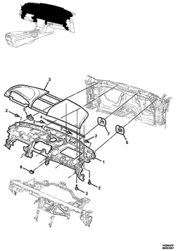 ИНСТРУМЕНТ, РАДИО, СИГНАЛИЗАЦИЯ Chevrolet Caprice/Lumina LHD 2010-2011 E69 DASH AND INSTRUMENTATION INSTRUMENT PANEL PAD (SWB)