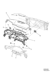 ИНСТРУМЕНТ, РАДИО, СИГНАЛИЗАЦИЯ Chevrolet Caprice/Lumina LHD 2007-2009 E19 DASH AND INSTRUMENTATION INSTRUMENT PANEL PAD