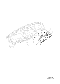 ИНСТРУМЕНТ, РАДИО, СИГНАЛИЗАЦИЯ Chevrolet Lumina RHD 2010-2013 EP69-80 DASH AND INSTRUMENTATION FUSE PANEL COVER